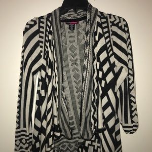 Aztec print cardigan